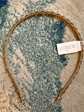 J. Crew Metallic Gold Braided Headband